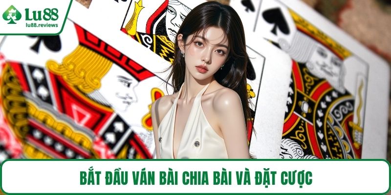 Bắt đầu ván bài chia bài và đặt cược